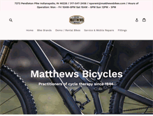 Tablet Screenshot of matthewsbikes.com